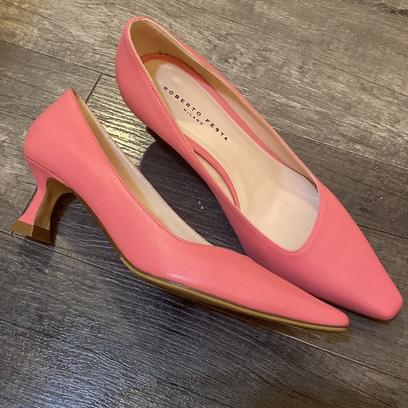Roberto Festa pink 4inch kitten heels - Picture 2 of 4